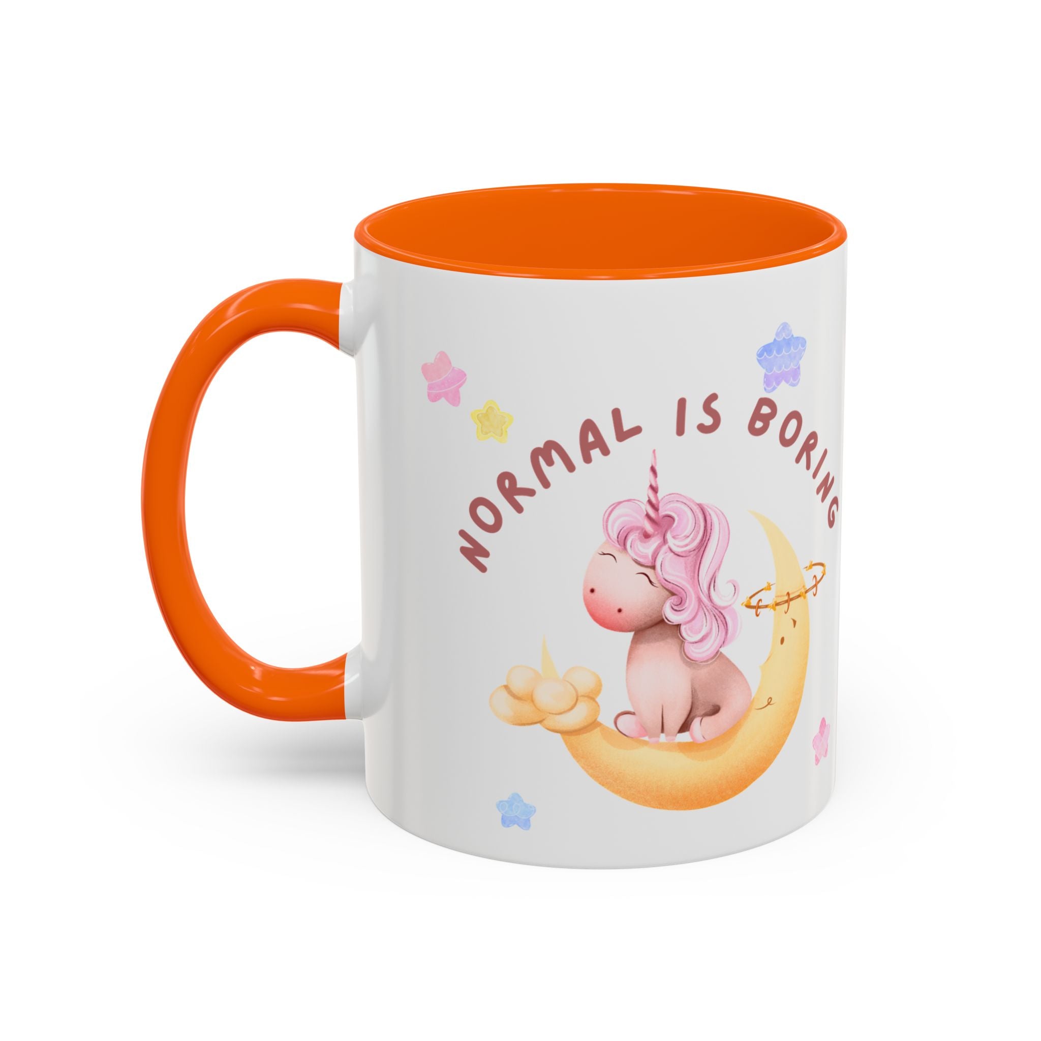 Unicorn Coffee Mug — "Be a Unicorn" Cute Rainbow Cloud Accent Mug