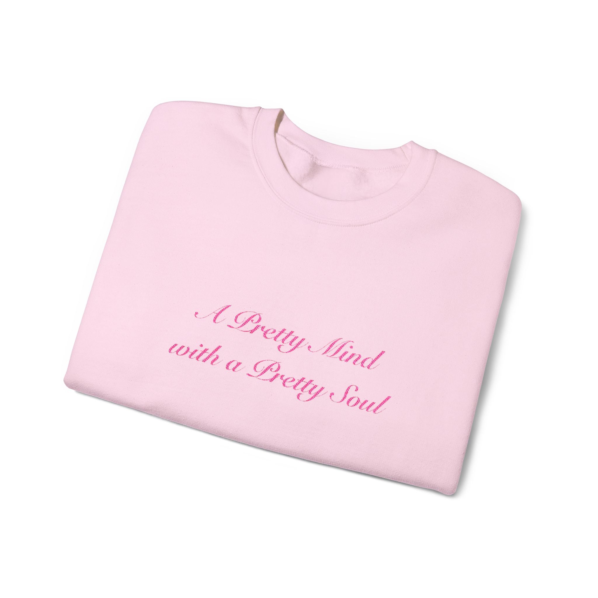 Crewneck Sweatshirt — Pretty Pink Script Comfort Pullover