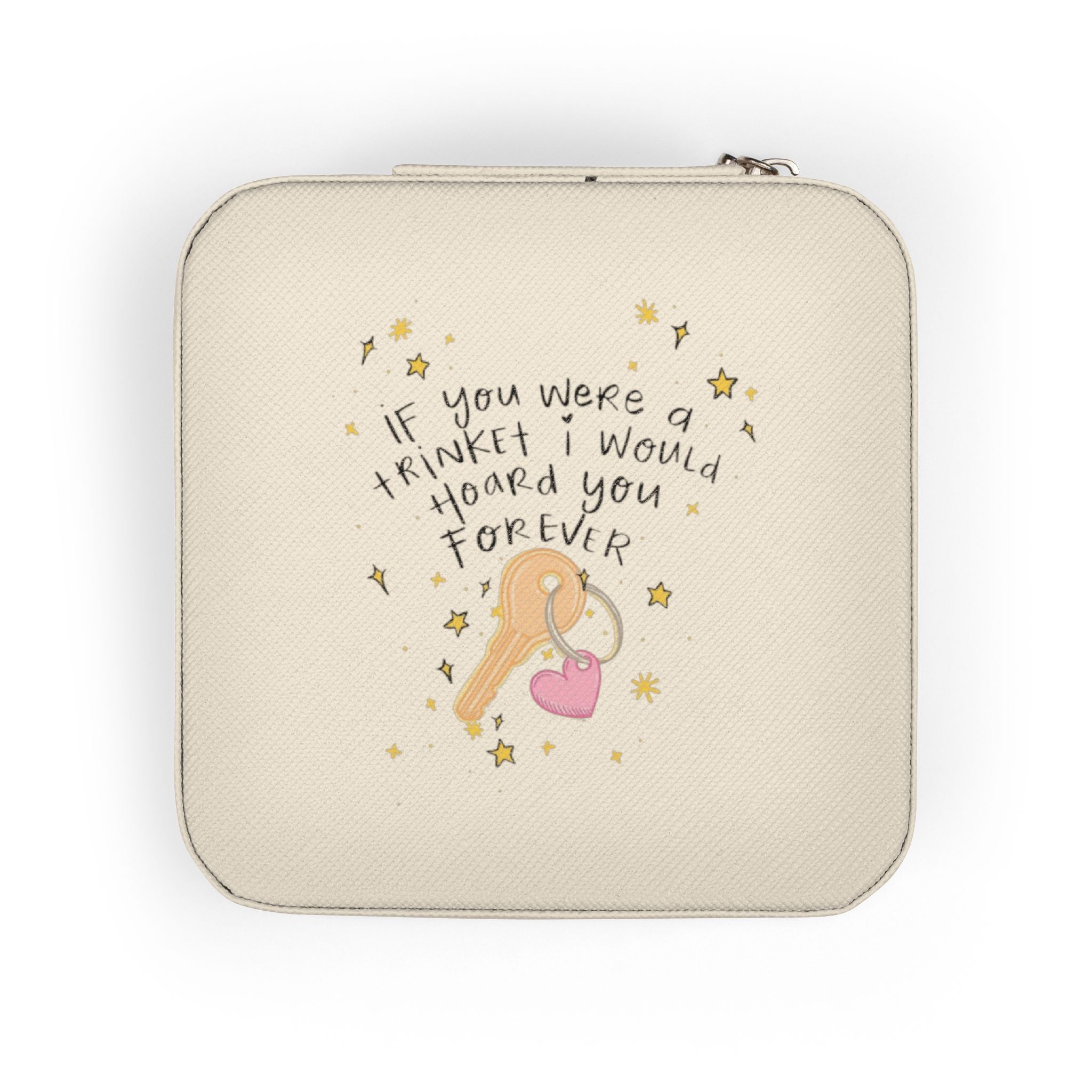 Pink Compact Jewelry Travel Case – Portable Ring & Earring Organizer ("If your wings don't work, I would borrow yours")