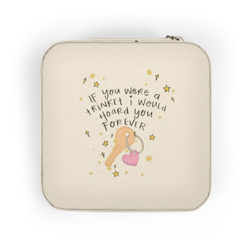 Pink Compact Jewelry Travel Case – Portable Ring & Earring Organizer ("If your wings don't work, I would borrow yours")