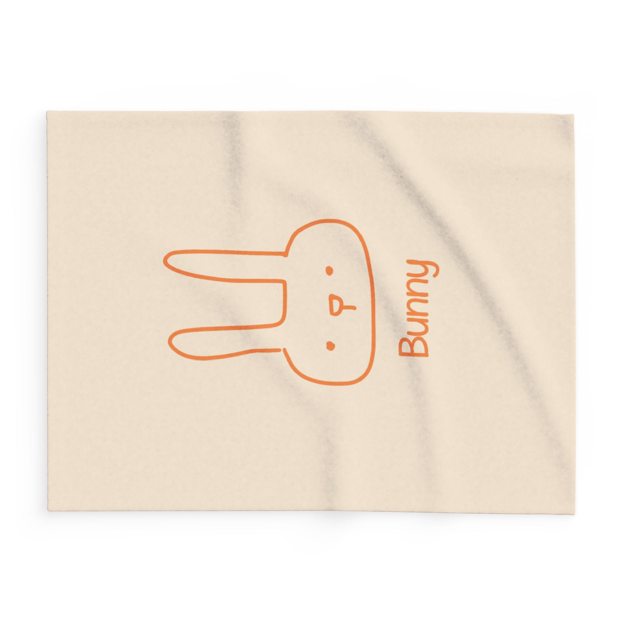 Bunny Fleece Blanket — Cute Minimalist Bunny Throw for Kids & Nursery