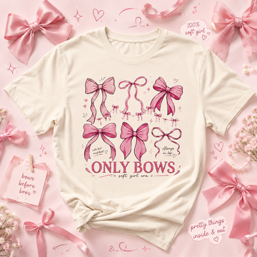 Little Bows, Heavyweight Unisex Crewneck T-shirt, By Young Minds