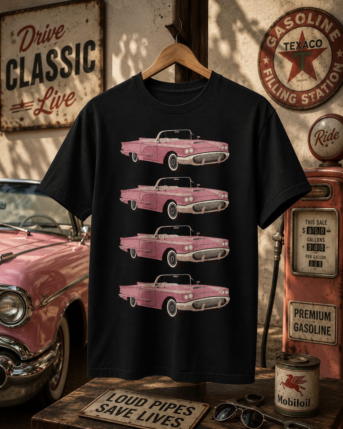Vintage organic ribbed neck t-shirt