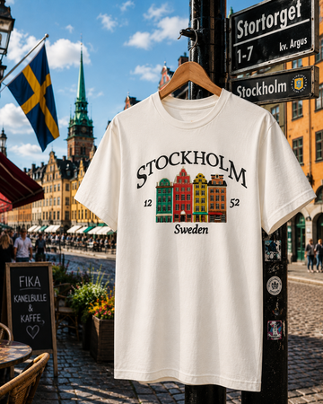 Stockholm organic ribbed neck t-shirt