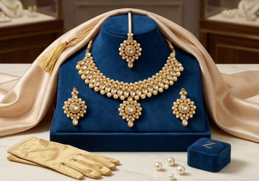 Zestro’s Sovereign Pearl & Kundan Set
